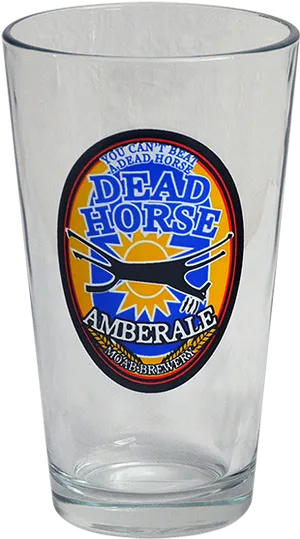 Dead Horse Amber Ale Beer Glass PNG
