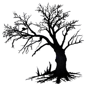 Dead Tree With Crows PNG Gfx PNG