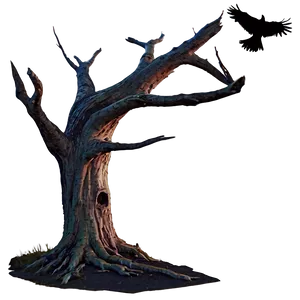 Dead Tree With Raven Png Knv25 PNG image