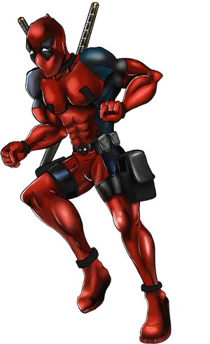 Deadpool_ Action_ Pose PNG image