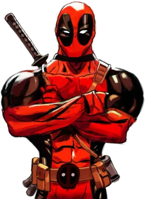Deadpool Arms Crossed Illustration