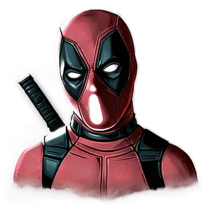 Deadpool Black And White Sketch Png 05212024 PNG image