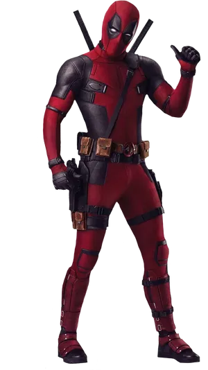 Deadpool Character Pose PNG