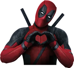 Deadpool Heart Gesture PNG