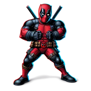 Deadpool In Battle Stance Png Lql75 PNG image