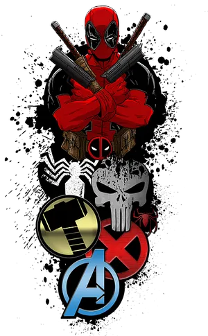 Deadpool Mashupwith Marvel Heroes