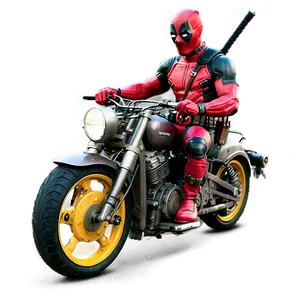 Deadpool On Motorcycle PNG Ubh PNG