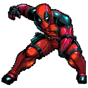 Deadpool Pixel Art Png 05212024 PNG image