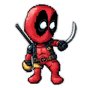 Deadpool Pixel Art PNG 4 PNG