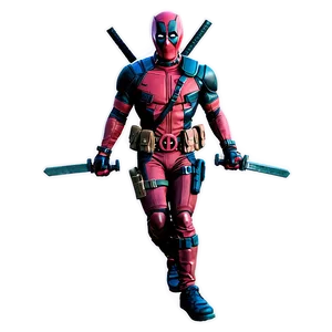 Deadpool Retro 80s Style Png 05212024 PNG image