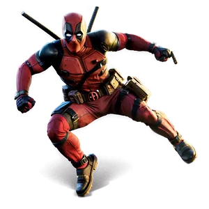 Deadpool Running Action Png Usm PNG image