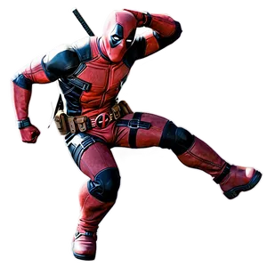 Deadpool Superhero Landing PNG Xuc PNG