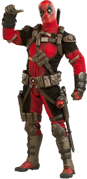 Deadpool Thumbs Up Pose PNG