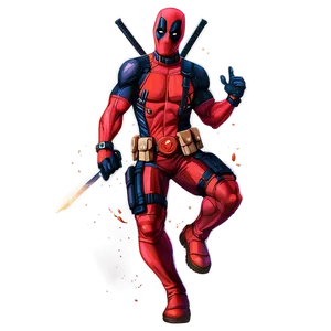Deadpool Watercolor Art PNG 44 PNG