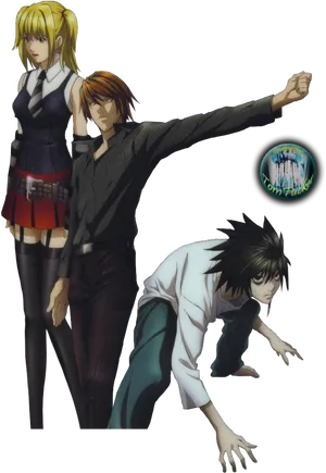 Death Note Main Characters PNG image