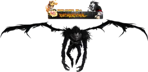 Death Note Ryuk Spread Wings PNG image