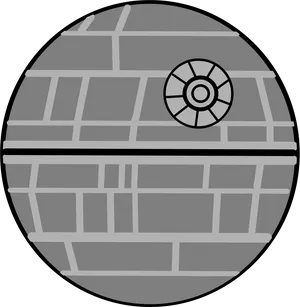 Death Star Icon Simple Design PNG image