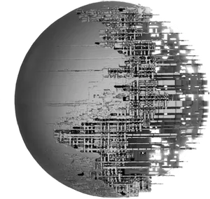 Death Star Iconic Structure PNG image