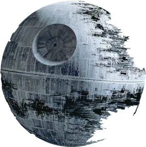 Death Star Space Station Render PNG image