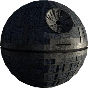 Death Star Space Station Render PNG image