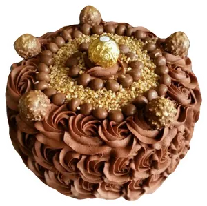 Decadent Chocolate Cake Top View.png PNG image