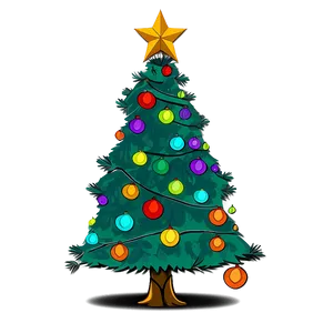Decorated Christmas Eve Tree PNG Efh PNG