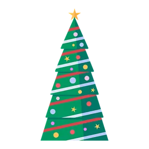 Decorated Christmas Tree Graphic