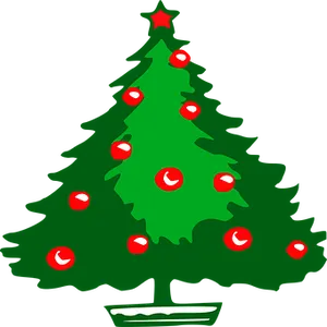 Decorated Christmas Tree Graphic