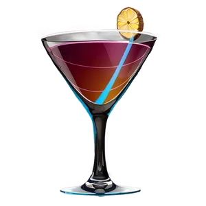 Decorated Cocktail Glass Png Whq PNG image