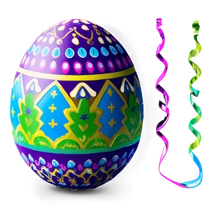 Decorated Easter Egg PNG Ycp