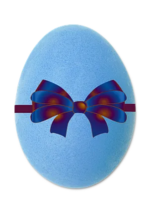 Decorated Easter Eggwith Bow PNG image