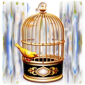 Decorative Bird Cage Clipart Png 06122024 PNG image