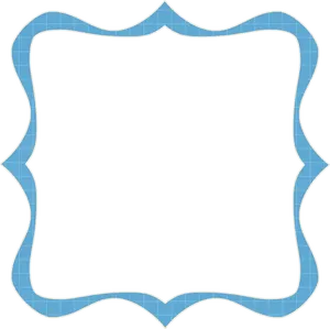 Decorative Blue Frame Border PNG image