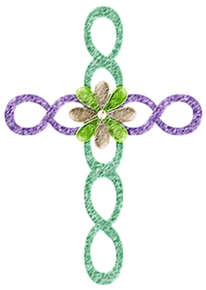Decorative Celtic Cross Design PNG image