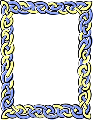 Decorative Chain Link Page Border PNG image