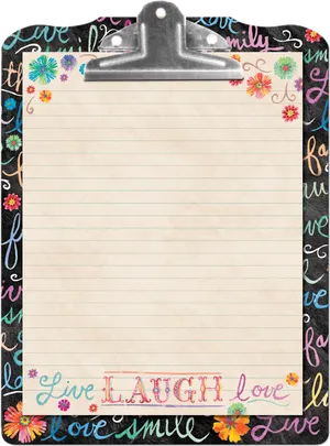 Decorative Clipboard Notepad PNG image