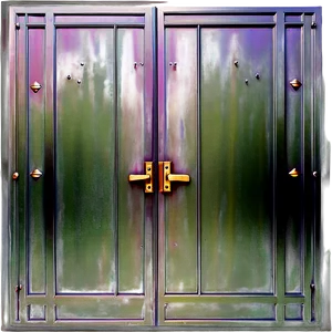 Decorative Closed Door Art PNG 06292024