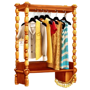 Decorative Clothes Rack PNG Hkm
