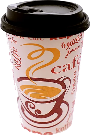 Decorative Coffee Cupwith Lid PNG image