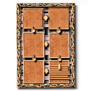 Decorative Cork Board Styles PNG 06202024