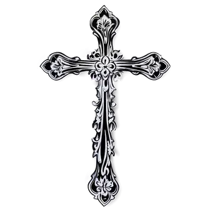 Decorative Cross Outline Png Grd38 PNG image