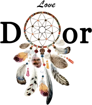 Decorative Dreamcatcher Love Graphic PNG image