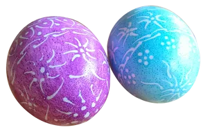 Decorative Easter Eggs Purpleand Blue PNG image