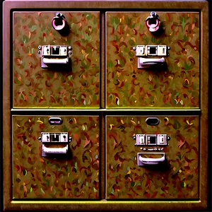 Decorative Filing Cabinet PNG 06272024