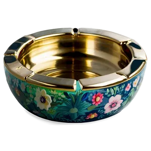 Decorative Floral Ashtray PNG Emm68 PNG