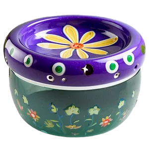 Decorative Floral Ashtray PNG Shw