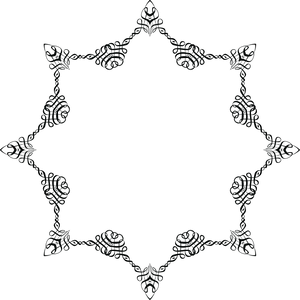 Decorative Floral Corner Border Design