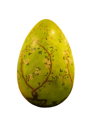 Decorative Floral Easter Egg PNG image