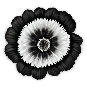 Decorative Flower Black And White Png 05252024 PNG image