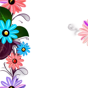 Decorative Flower Corner Png Yrk24 PNG image